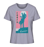 Palm trees & Pink Sky Corfu Greece - Ladies Organic Shirt