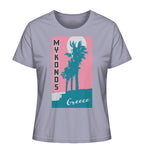 Palm trees & Pink Sky Mykonos Greece - Ladies Organic Shirt