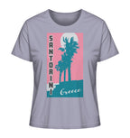 Palm trees & Pink Sky Santorini Greece - Ladies Organic Shirt