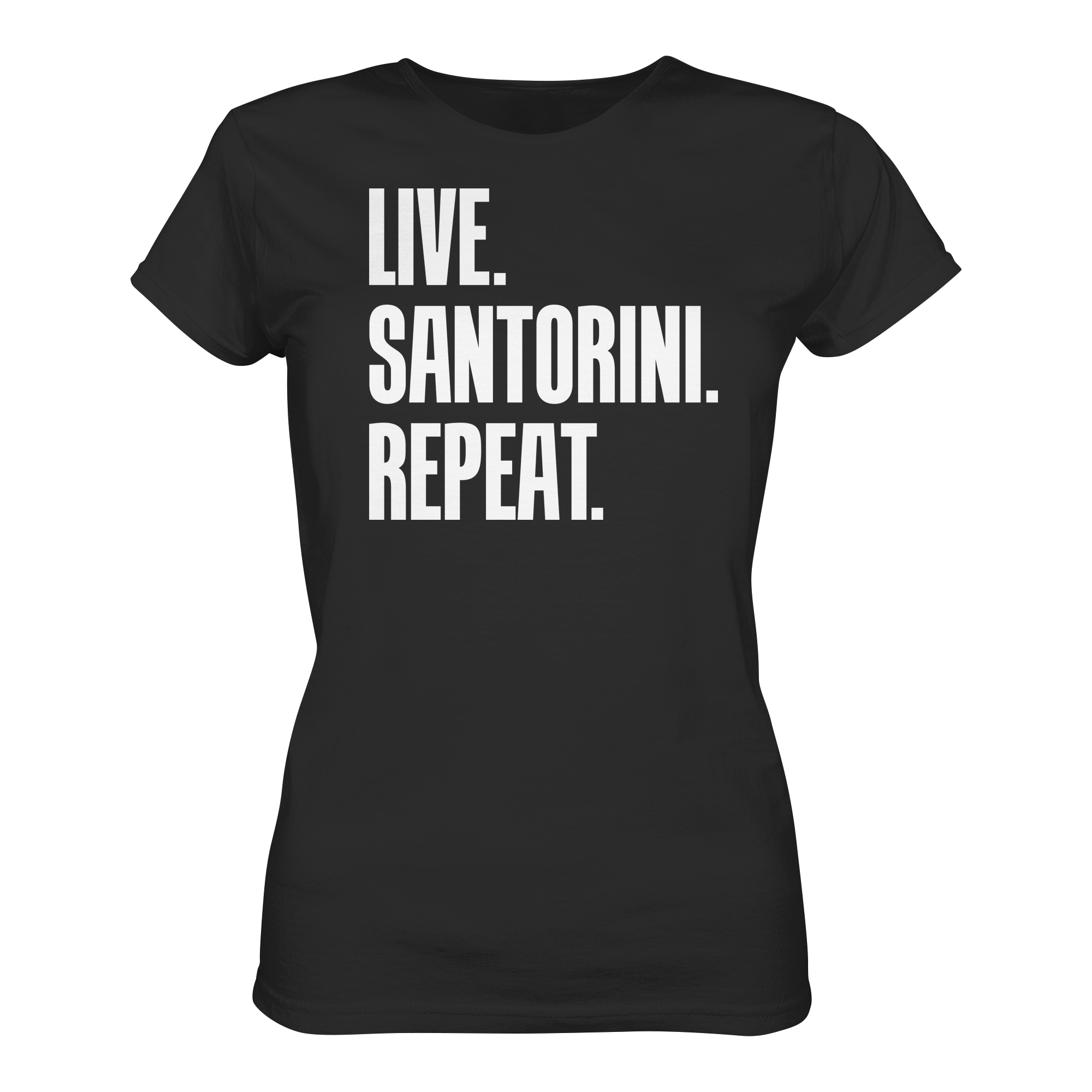 LIVE. SANTORINI. REPEAT. - Ladies Organic Shirt