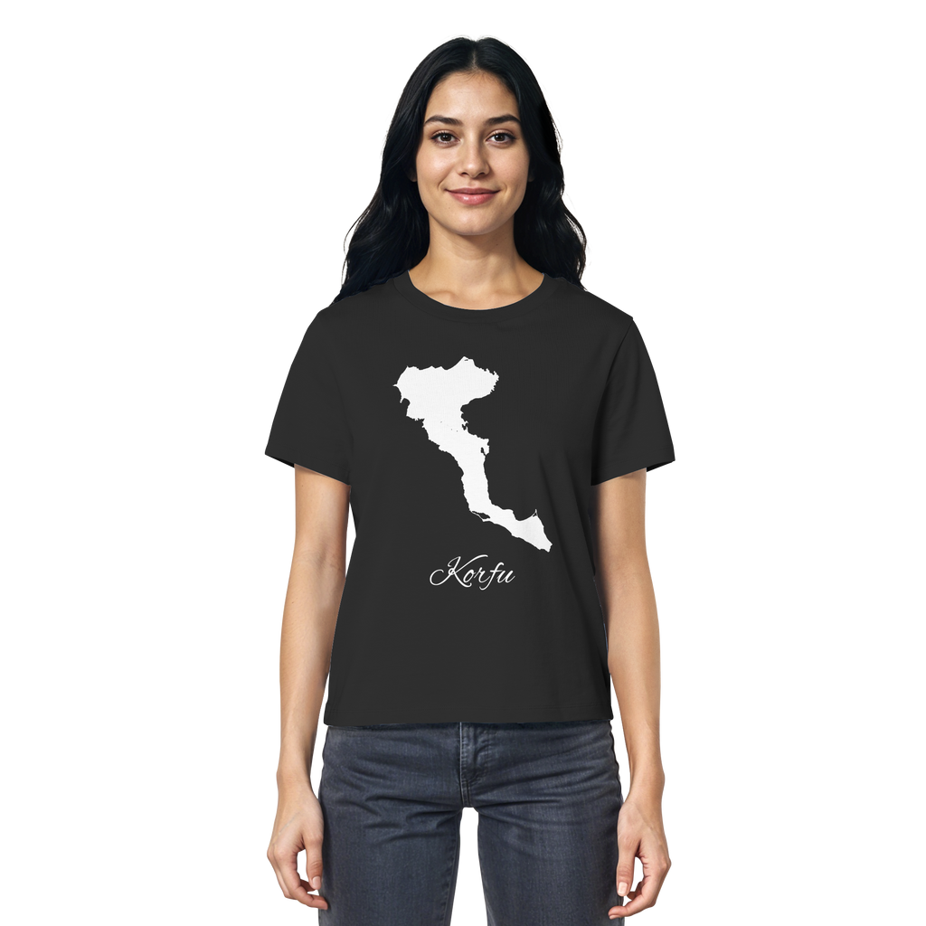 Korfu Silhouette Griechenland - Ladies Organic Shirt