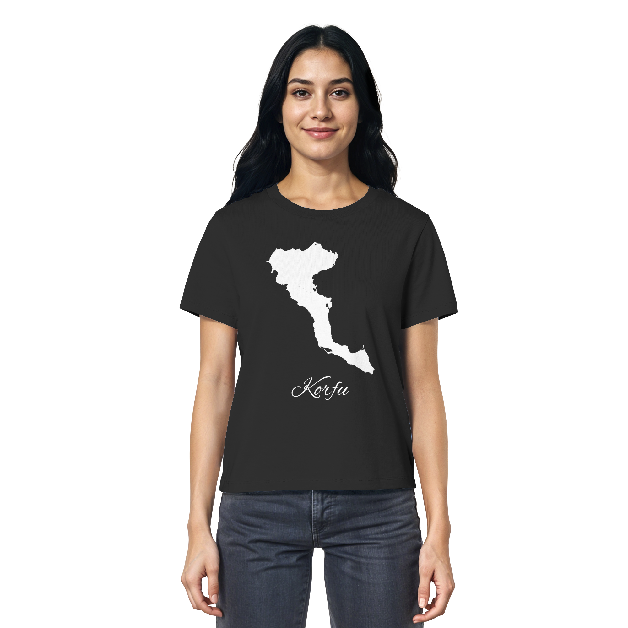 Korfu Silhouette Griechenland - Ladies Organic Shirt