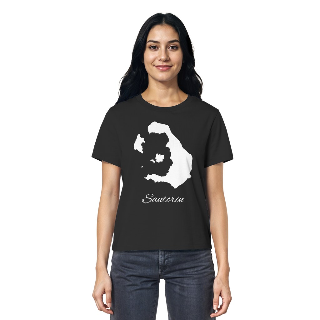 Santorin Silhouette Griechenland - Ladies Organic Shirt
