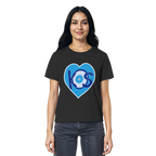 Kos - Blaues Herz - Ladies Organic Shirt