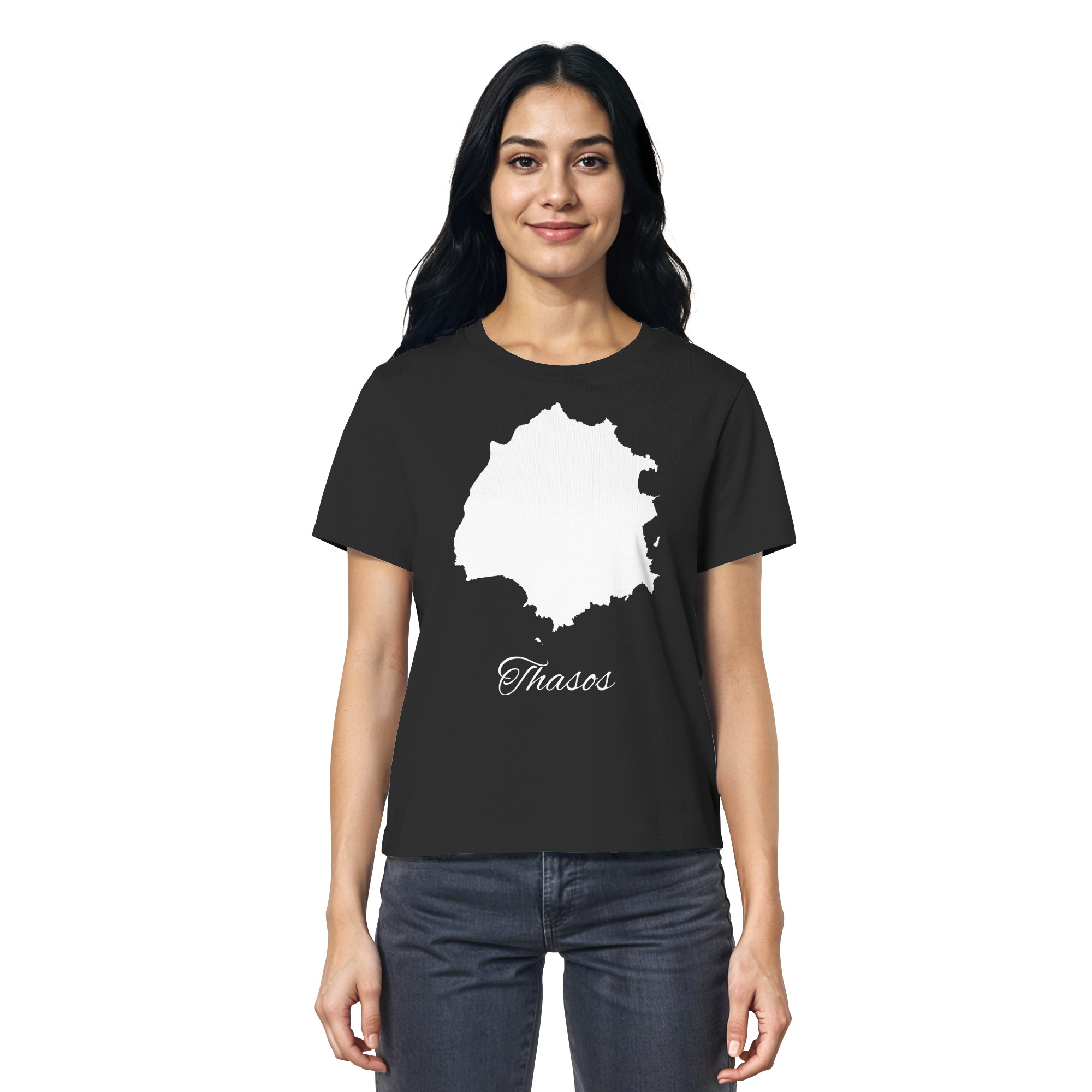 Thasos Silhouette Griechenland - Ladies Organic Shirt