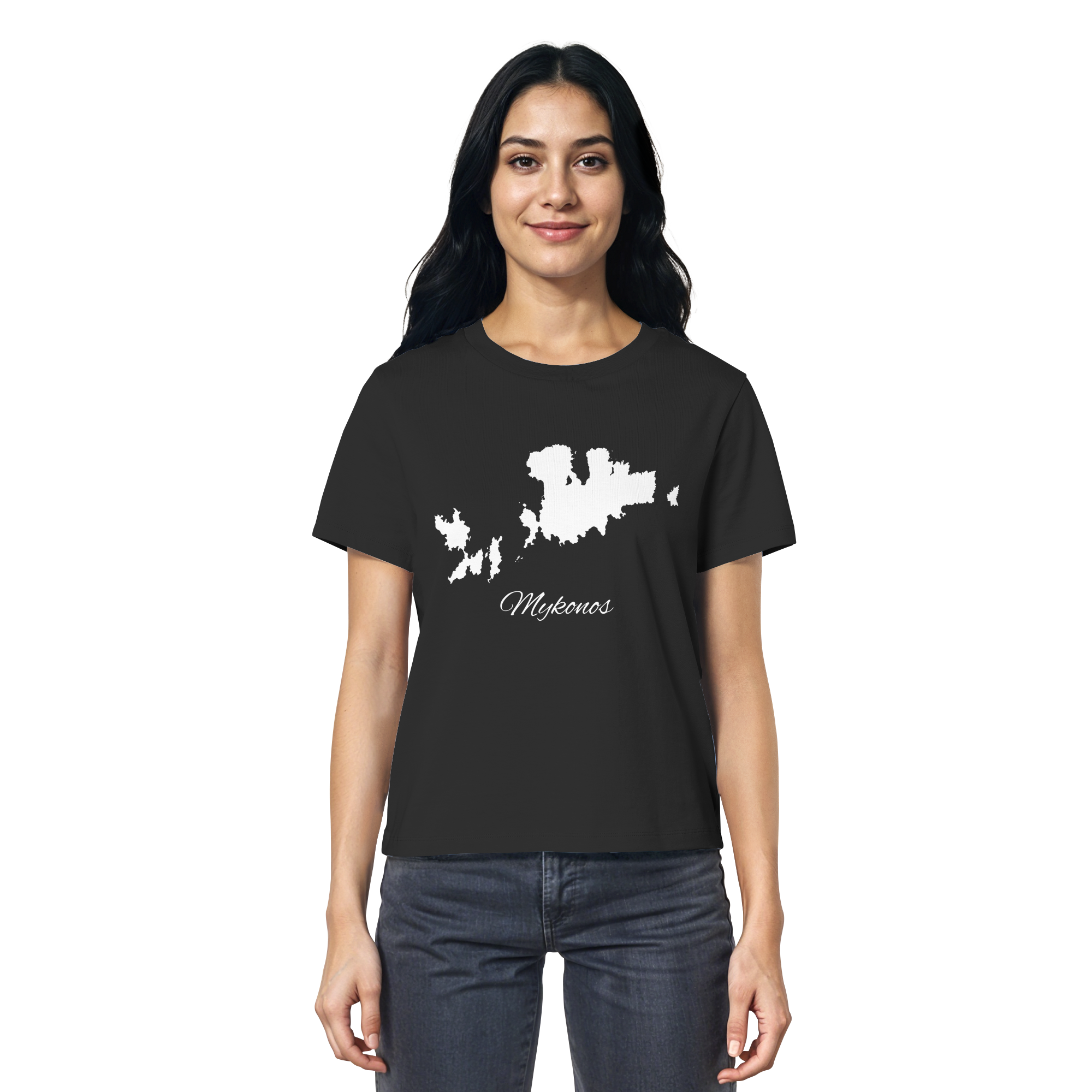 Mykonos Silhouette Griechenland - Ladies Organic Shirt