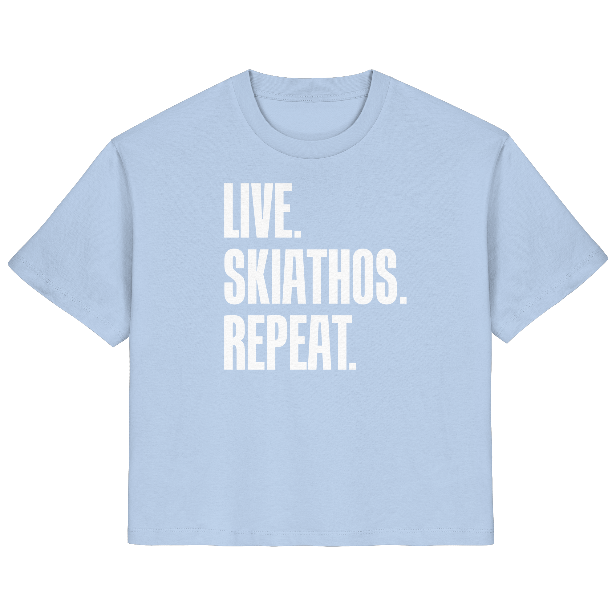 LIVE. SKIATHOS. REPEAT. - Ladies Organic Shirt