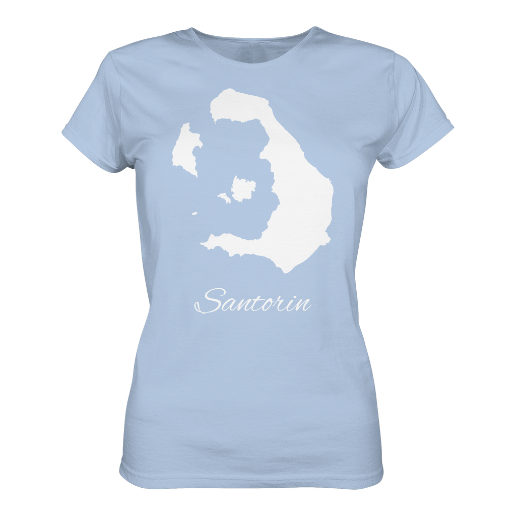 Santorin Silhouette Griechenland - Ladies Organic Shirt