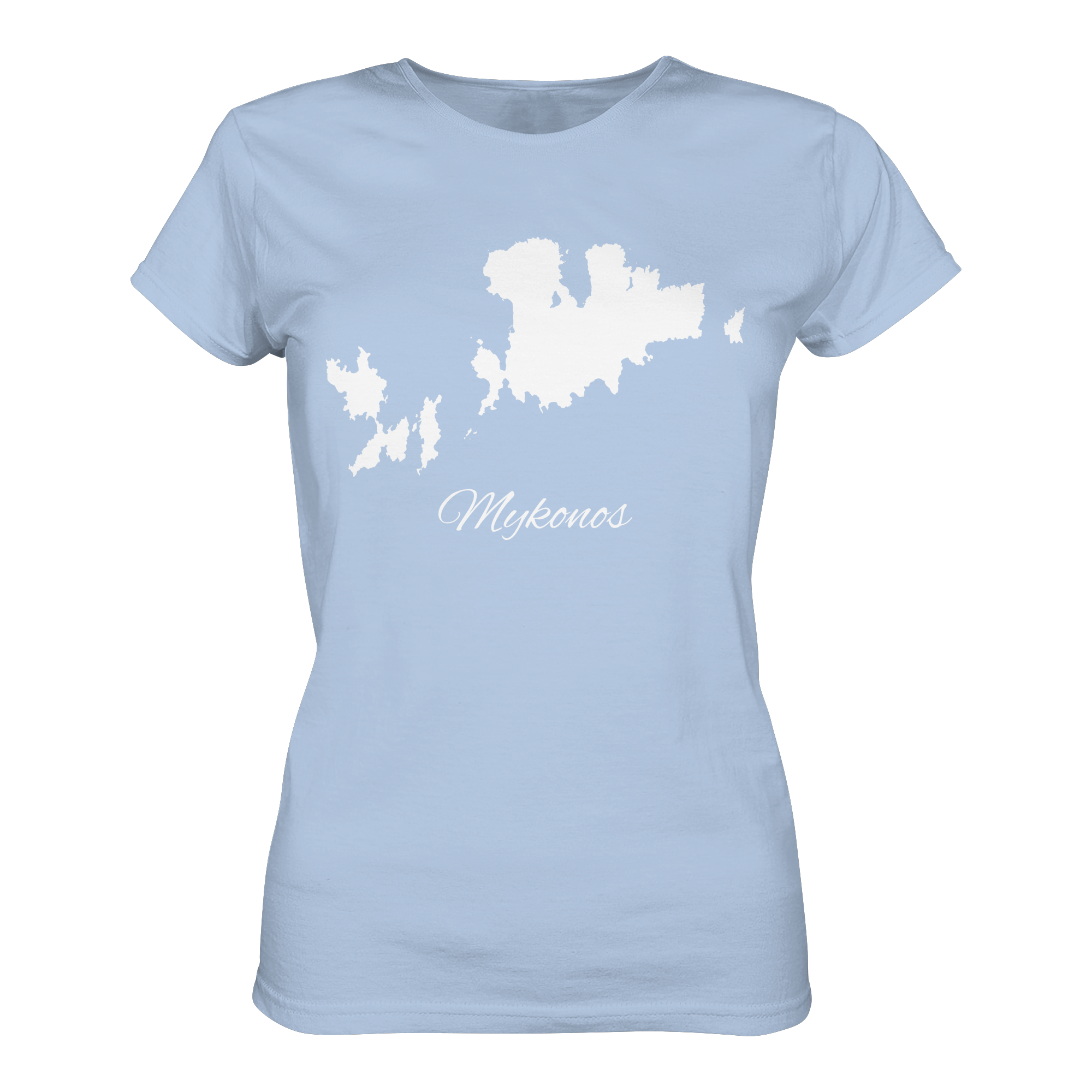 Mykonos Silhouette Griechenland - Ladies Organic Shirt