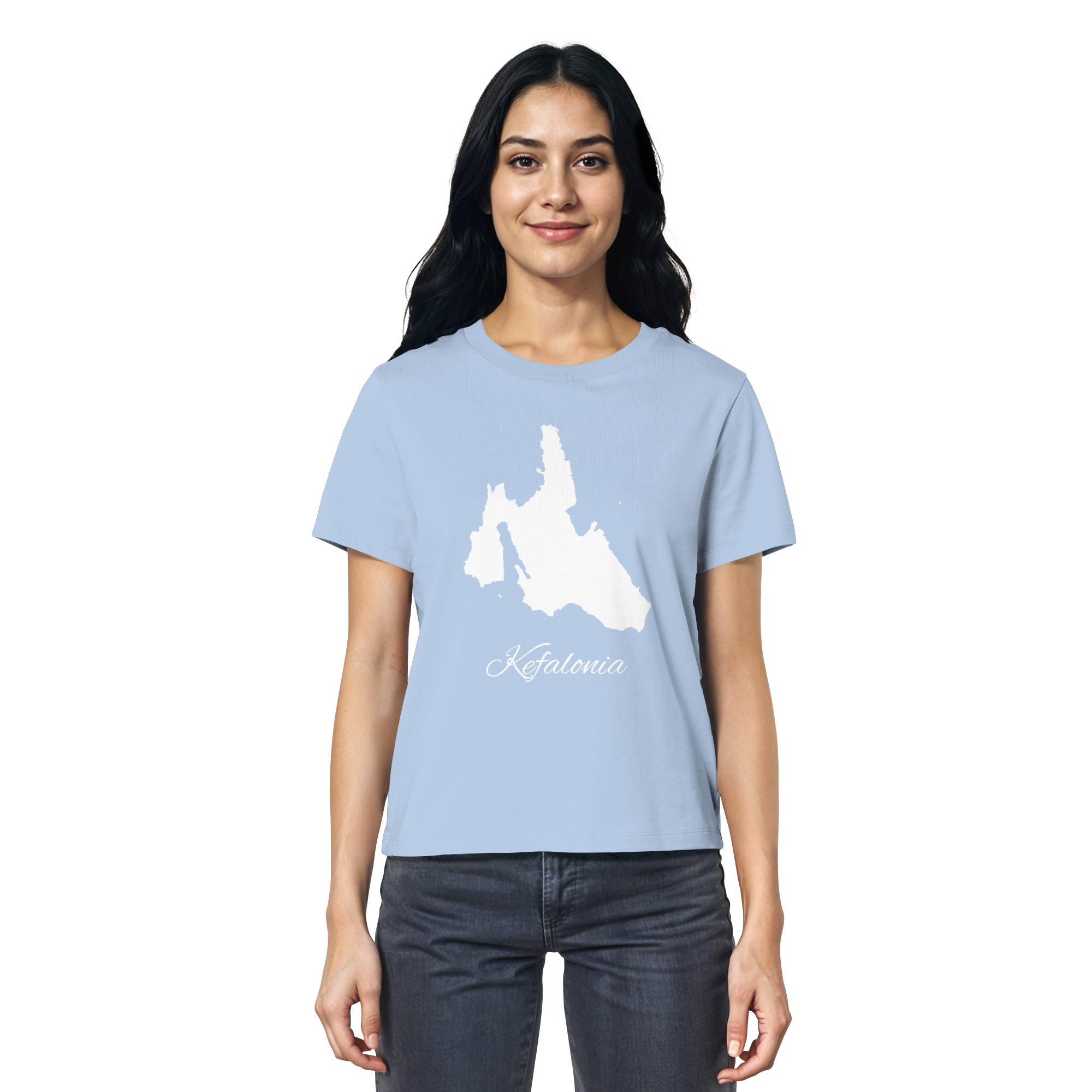 Kefalonia Silhouette Griechenland - Ladies Organic Shirt