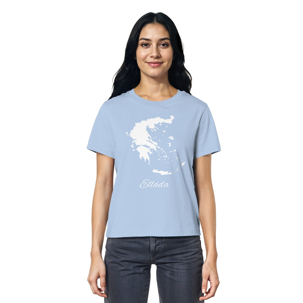 Ellada Silhouette Griechenland - Ladies Organic Shirt