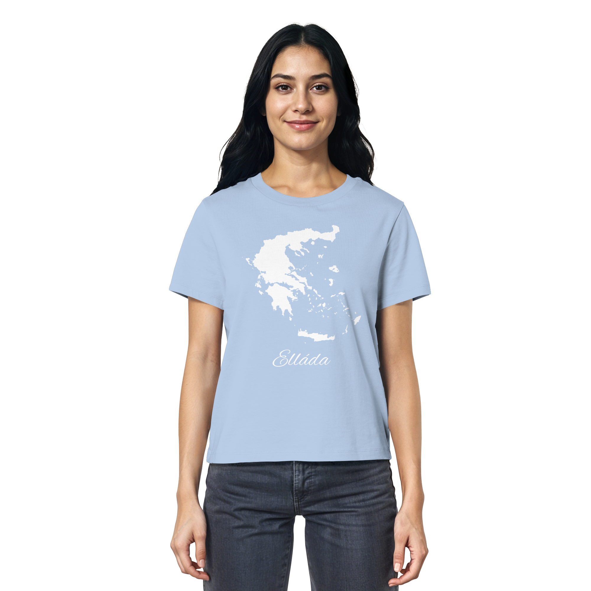 Ellada Silhouette Griechenland - Ladies Organic Shirt