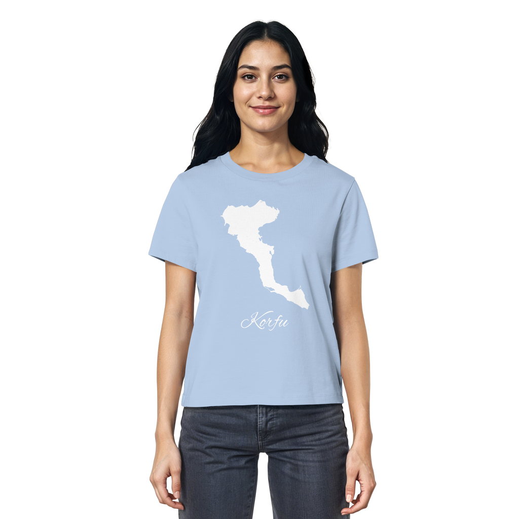 Korfu Silhouette Griechenland - Ladies Organic Shirt
