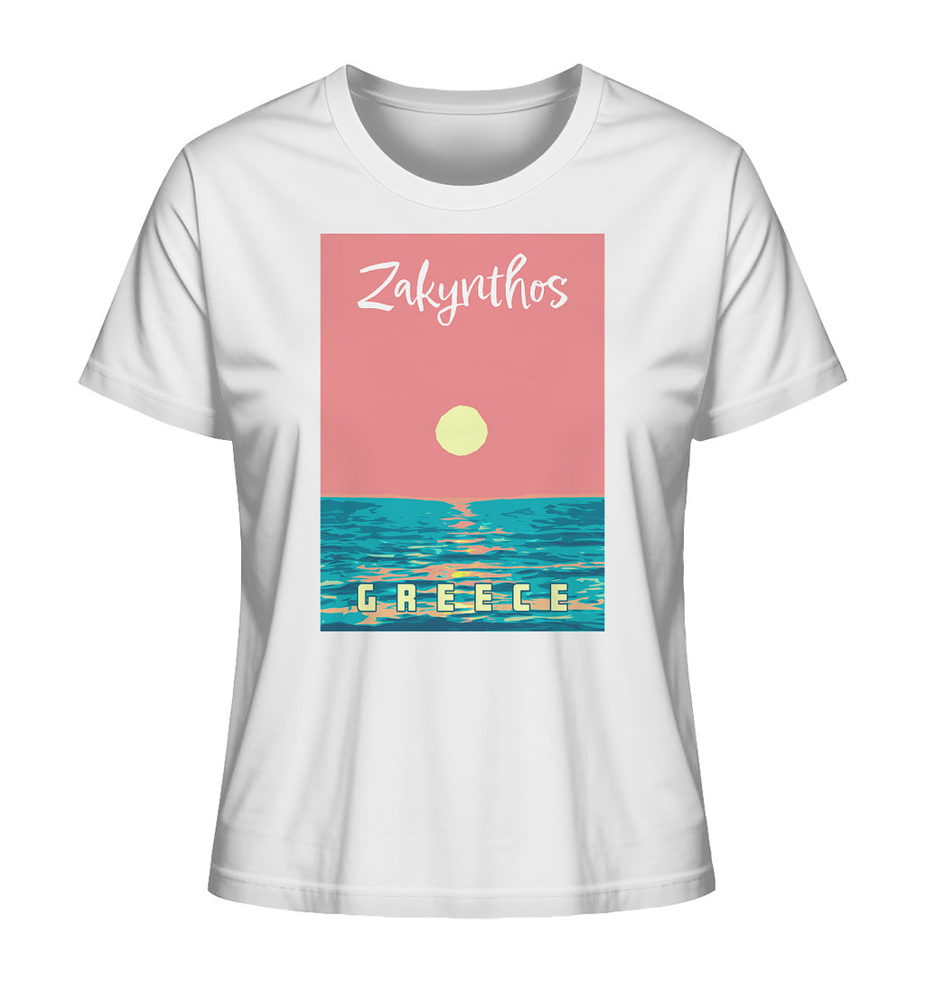 Sunset Ocean Zakynthos Greece - Ladies Organic Shirt