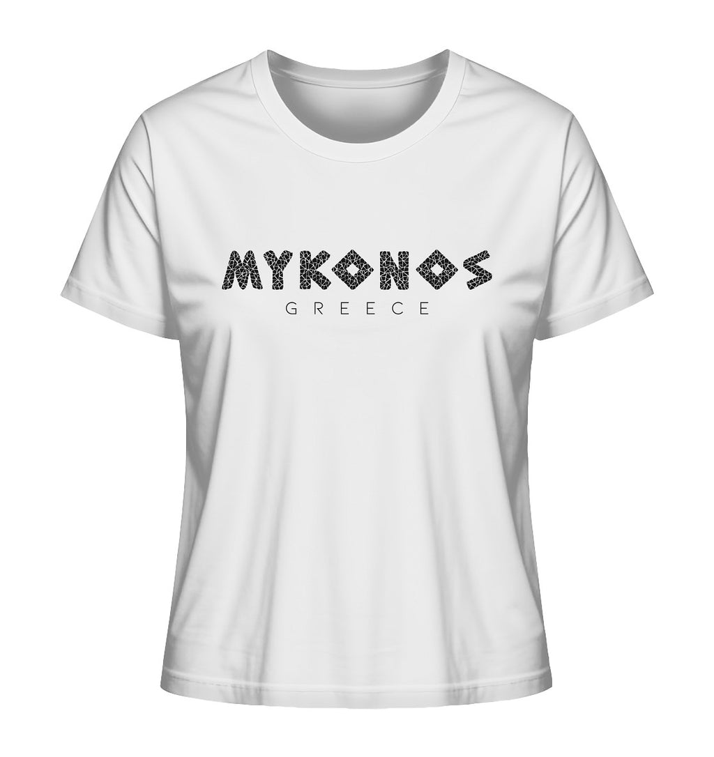 Mykonos Greece Mosaik - Ladies Organic Shirt