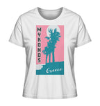 Palm trees & Pink Sky Mykonos Greece - Ladies Organic Shirt