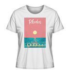Sunset Ocean Rhodes Greece - Ladies Organic Shirt