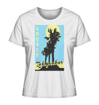 Black palm trees & Yellow sun Zakynthos Greece - Ladies Organic Shirt