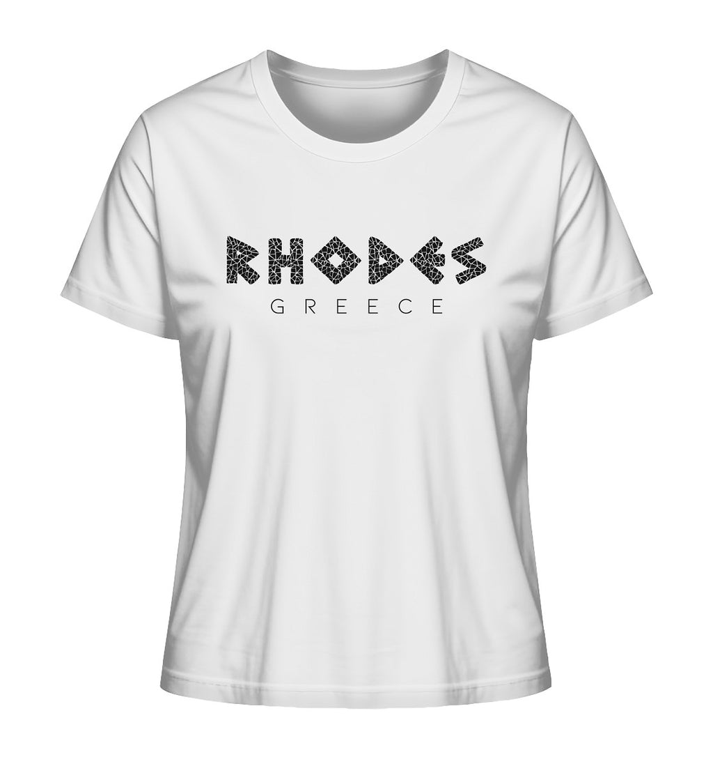 Rhodes Greece Mosaic - Ladies Organic Shirt