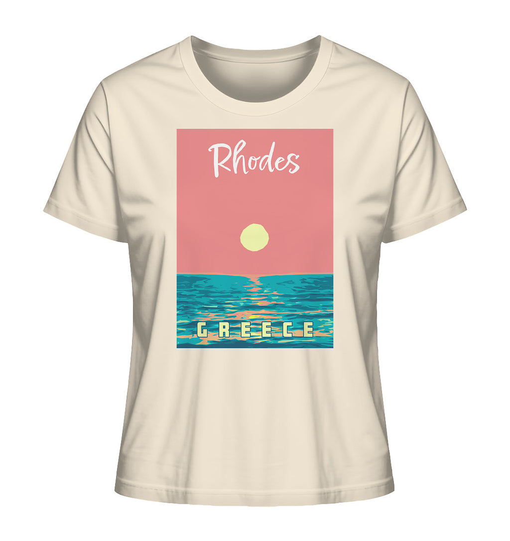 Sunset Ocean Rhodes Greece - Ladies Organic Shirt