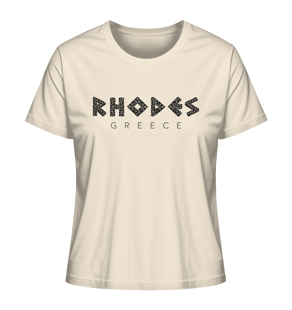 Rhodes Greece Mosaic - Ladies Organic Shirt