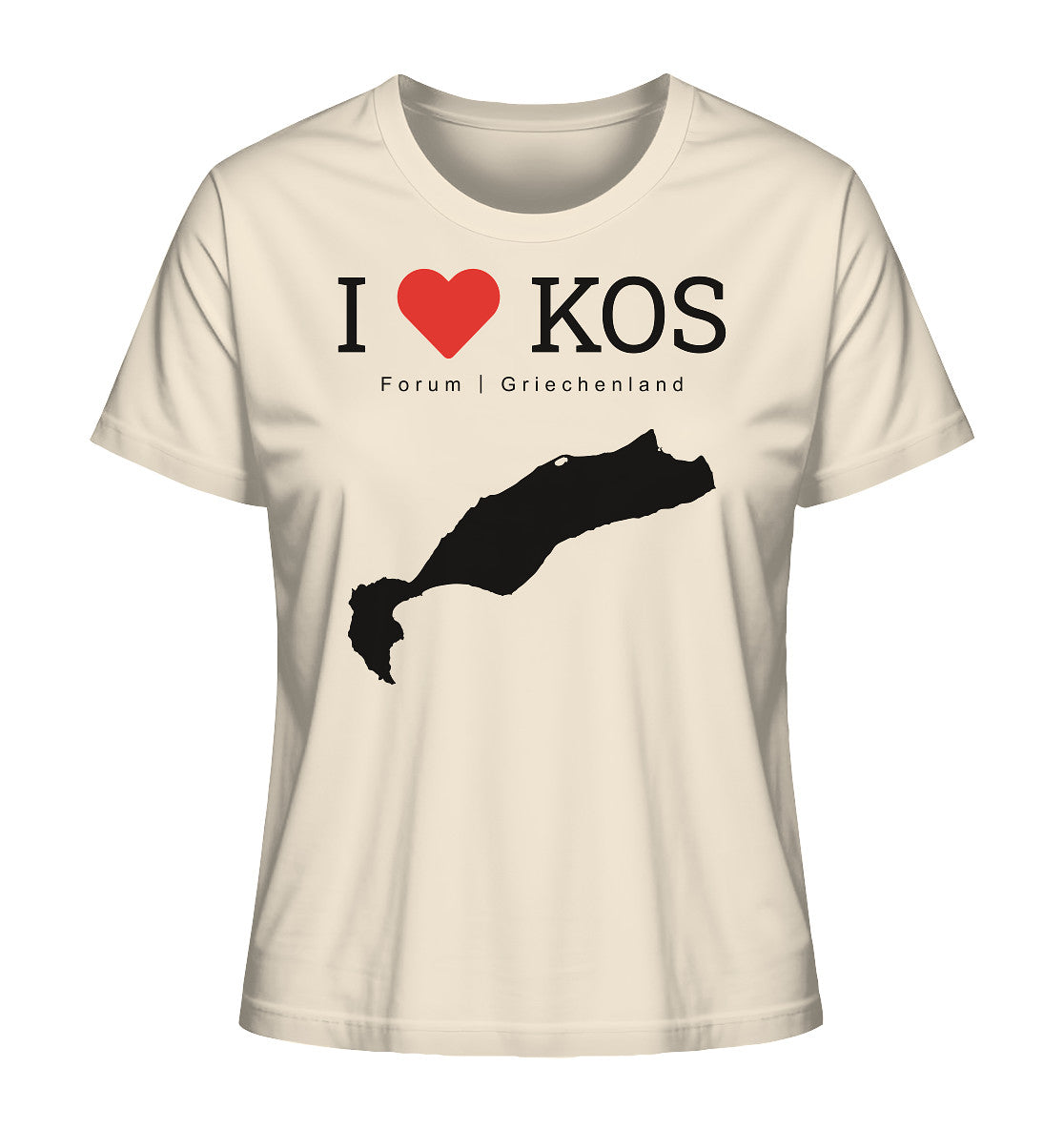 I LOVE KOS - Forum Griechenland Black - Ladies Organic Shirt