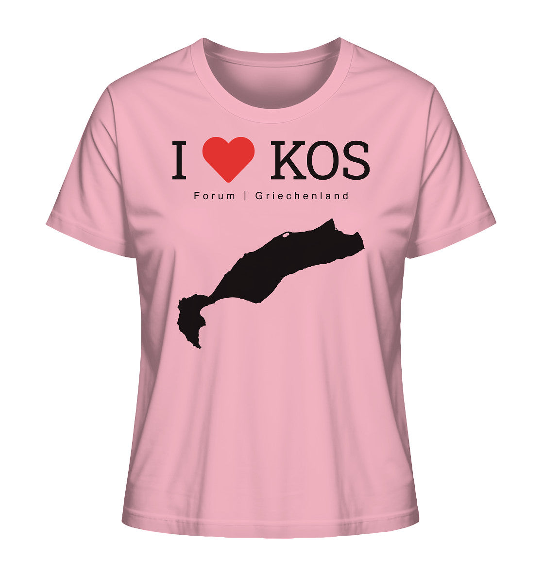 I LOVE KOS - Forum Griechenland Black - Ladies Organic Shirt