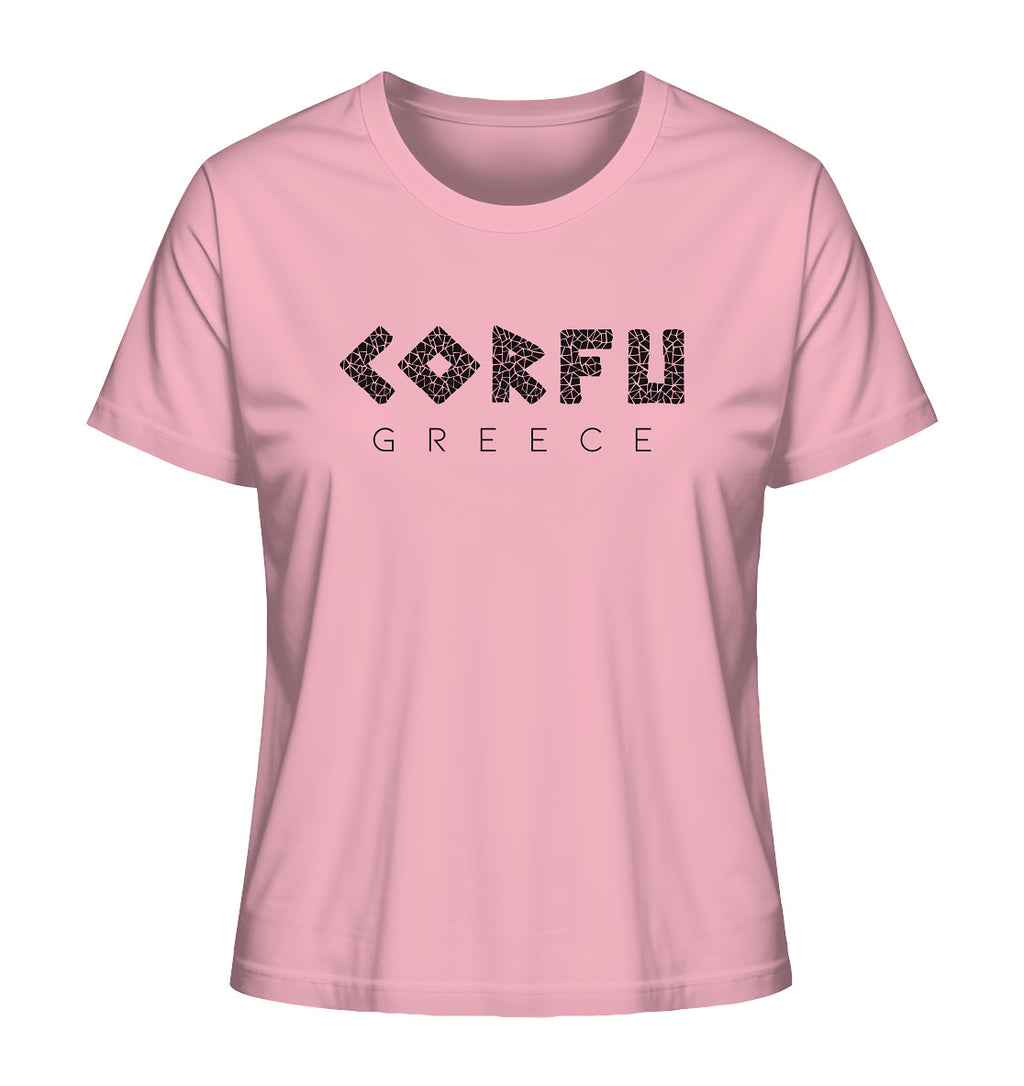 Corfu Greece Mosaik - Ladies Organic Shirt