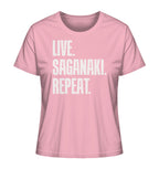 LIVE. SAGANAKI. REPEAT. - Ladies Organic Shirt