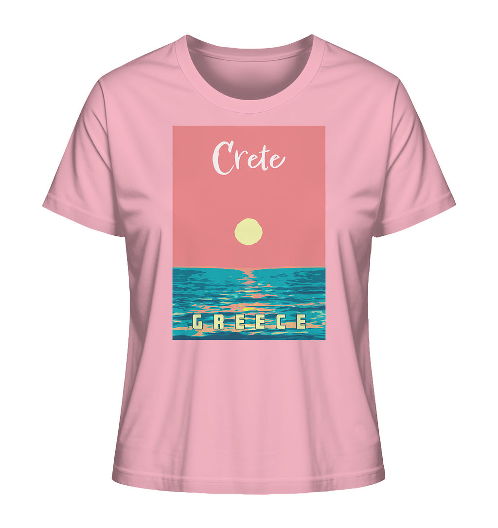Sunset Ocean Crete Greece - Ladies Organic Shirt
