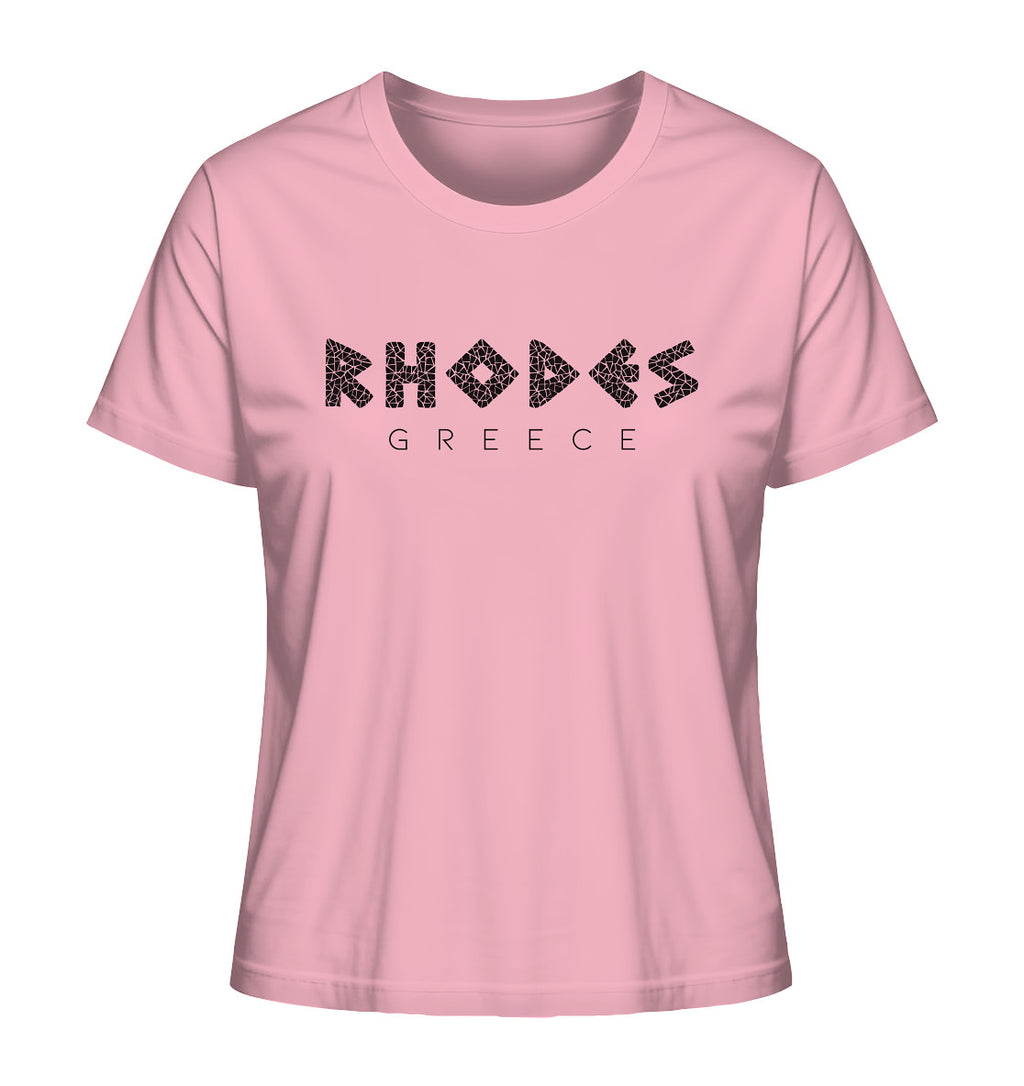 Rhodes Greece Mosaic - Ladies Organic Shirt