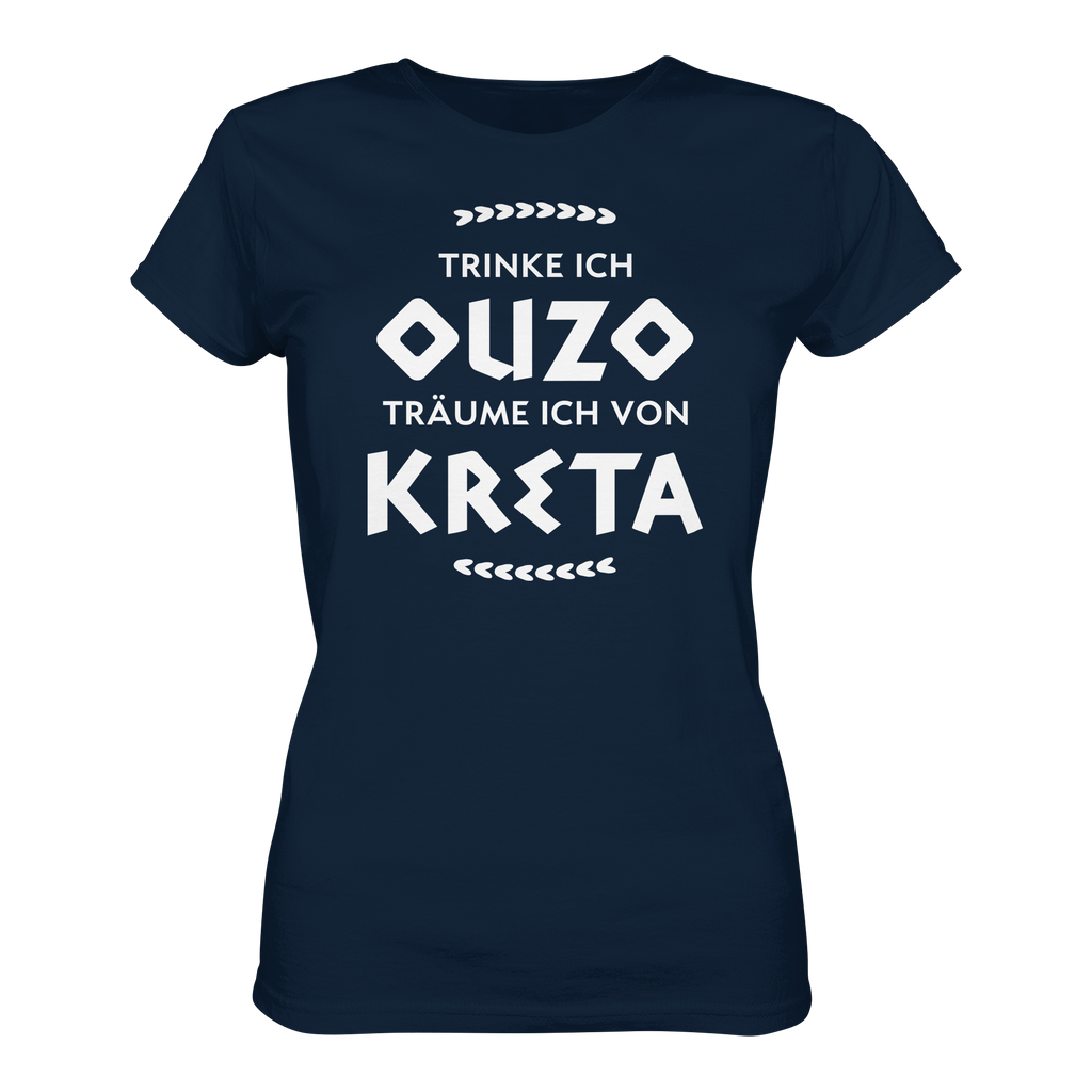 Trinke ich Raki träume ich von Kreta - Ladies Organic Shirt