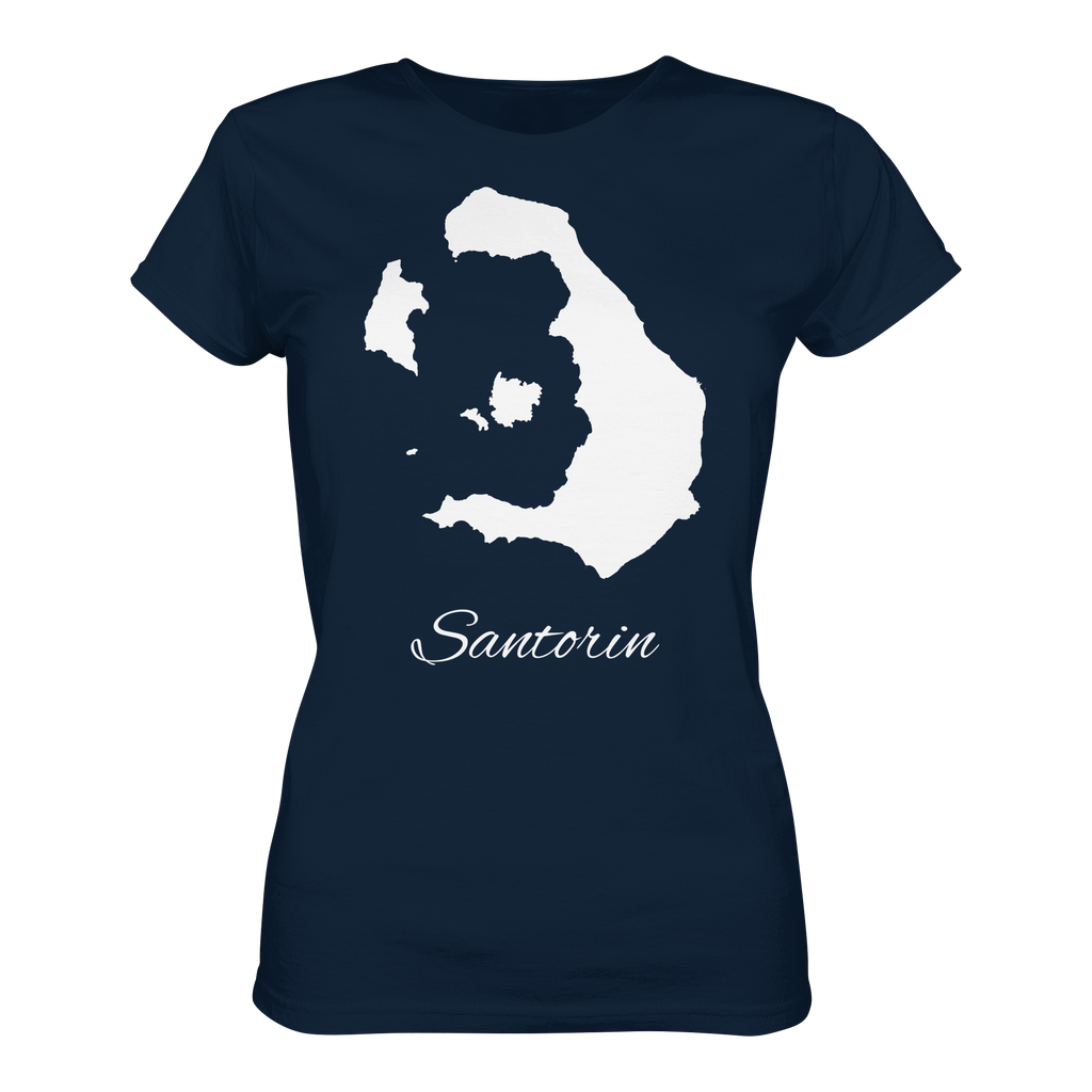 Santorin Silhouette Griechenland - Ladies Organic Shirt