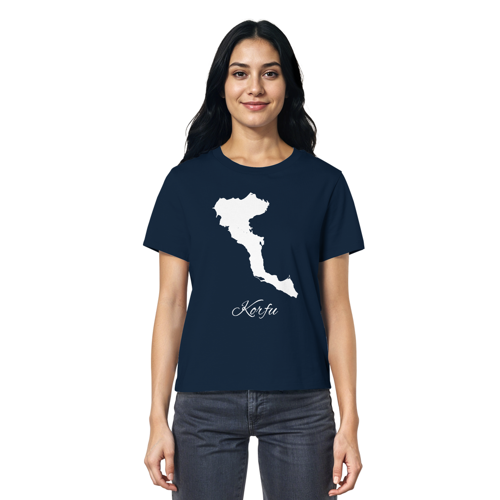 Korfu Silhouette Griechenland - Ladies Organic Shirt