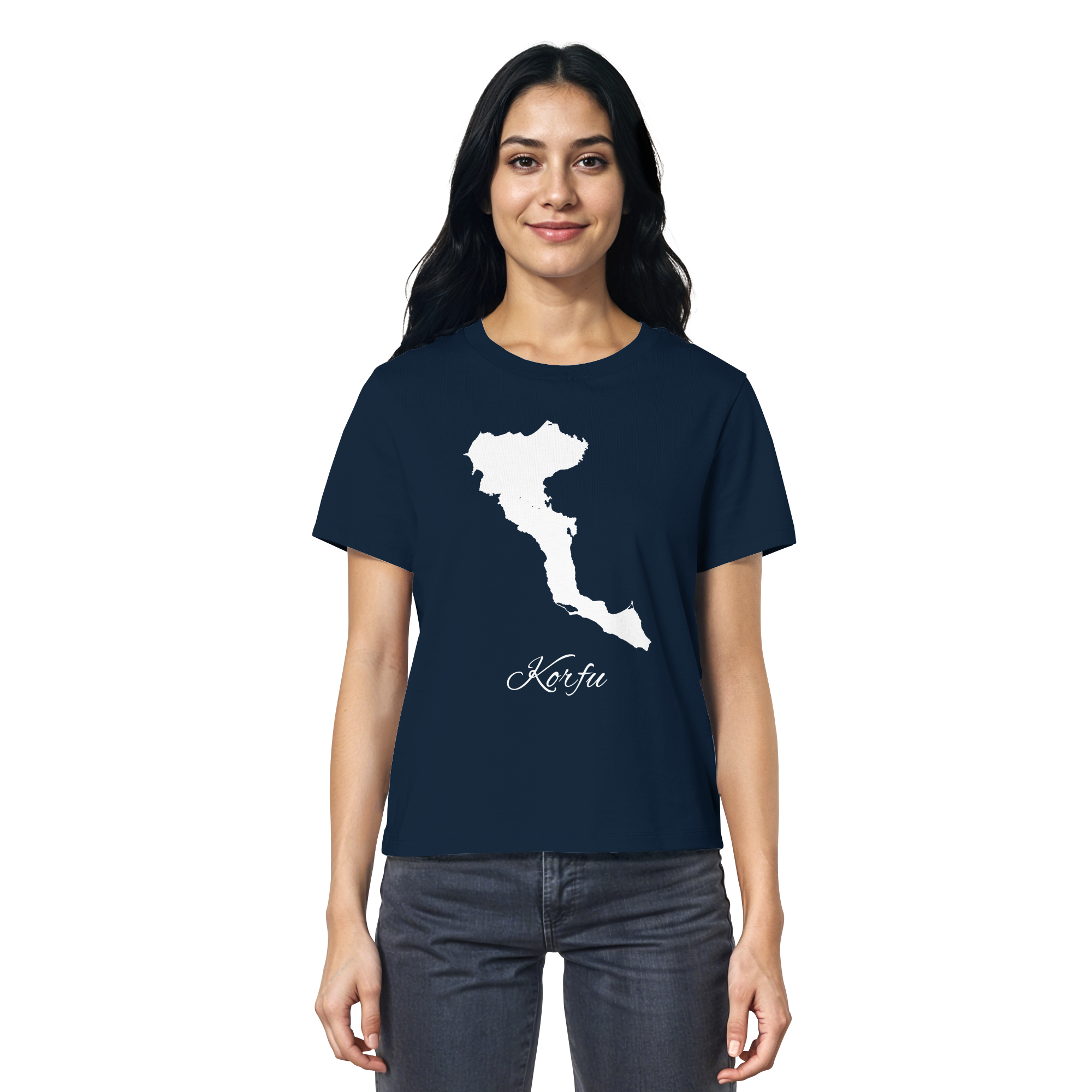 Korfu Silhouette Griechenland - Ladies Organic Shirt
