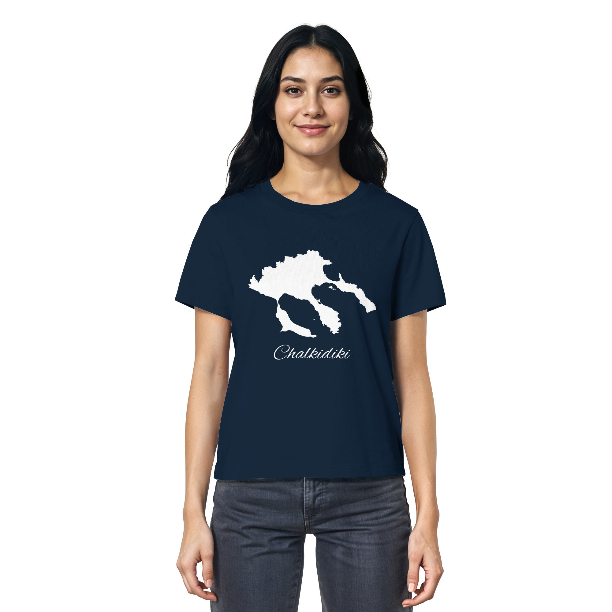 Chalkidiki Silhouette Griechenland - Ladies Organic Shirt