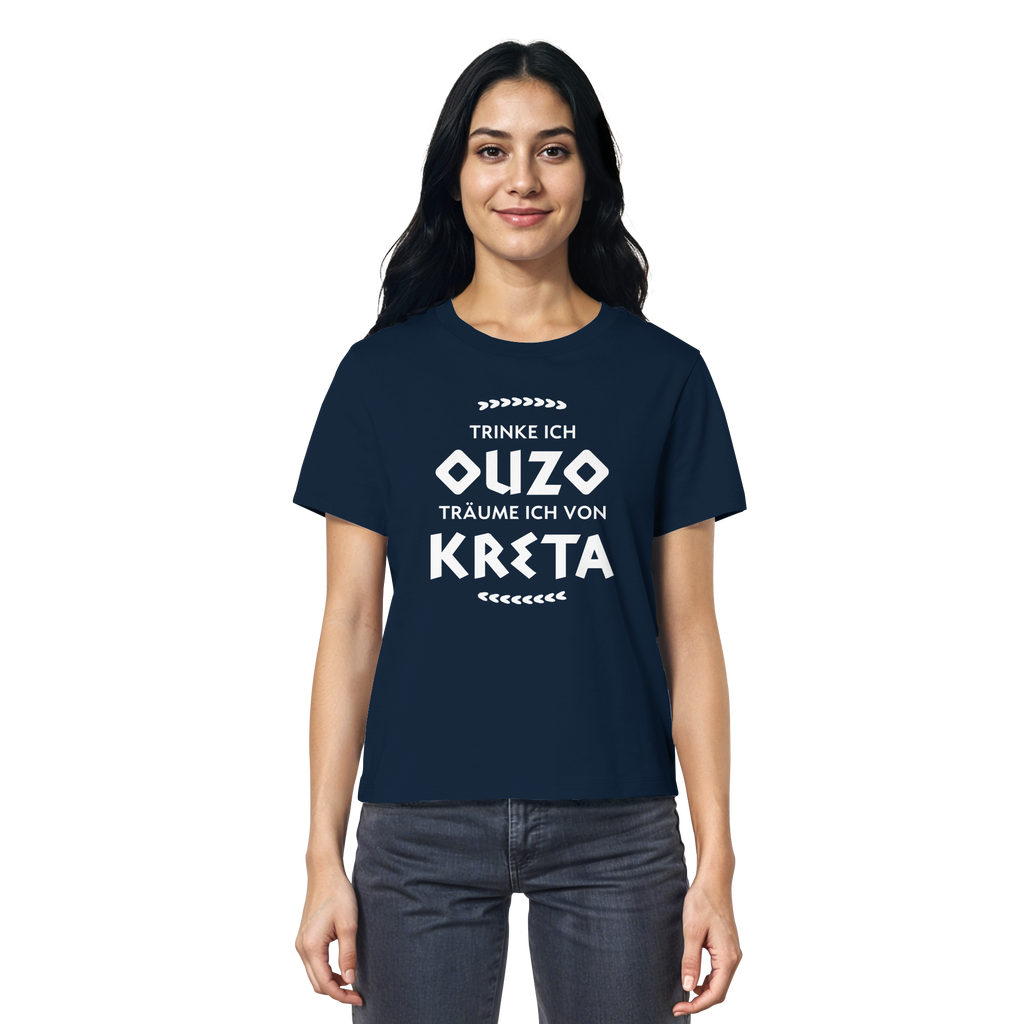 Trinke ich Raki träume ich von Kreta - Ladies Organic Shirt