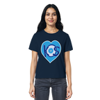 Kos - Blaues Herz - Ladies Organic Shirt