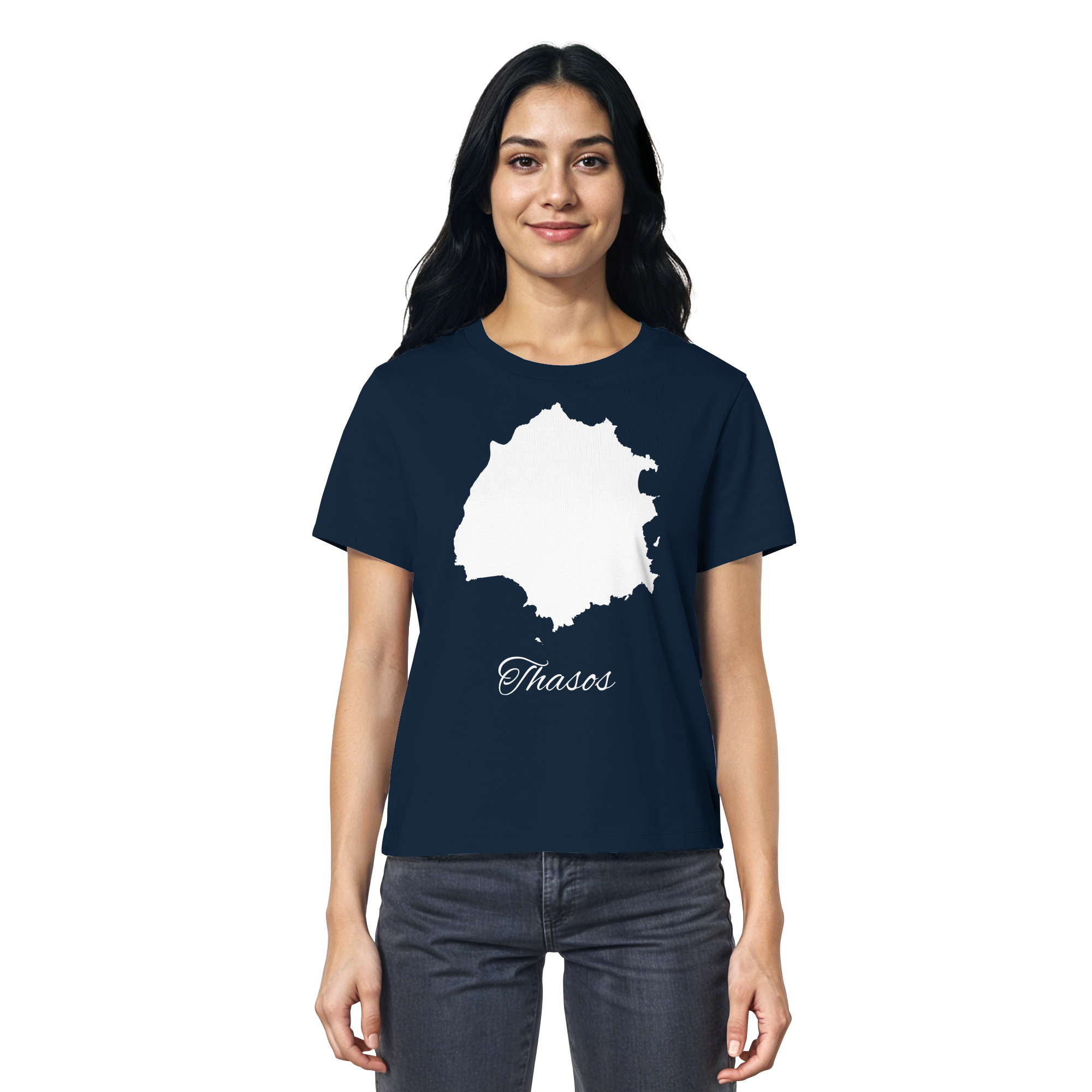Thasos Silhouette Griechenland - Ladies Organic Shirt
