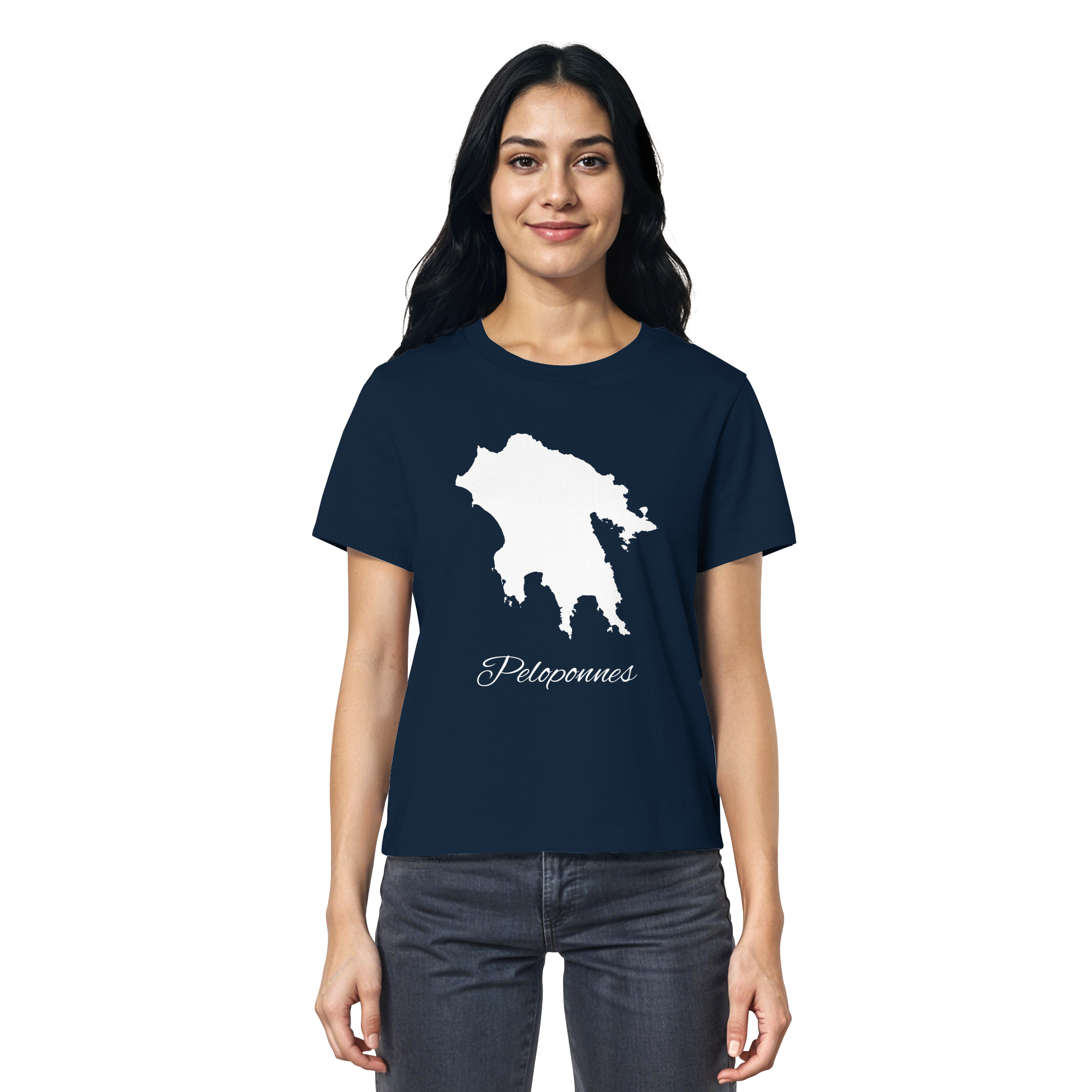 Peloponnes Silhouette Griechenland - Ladies Organic Shirt