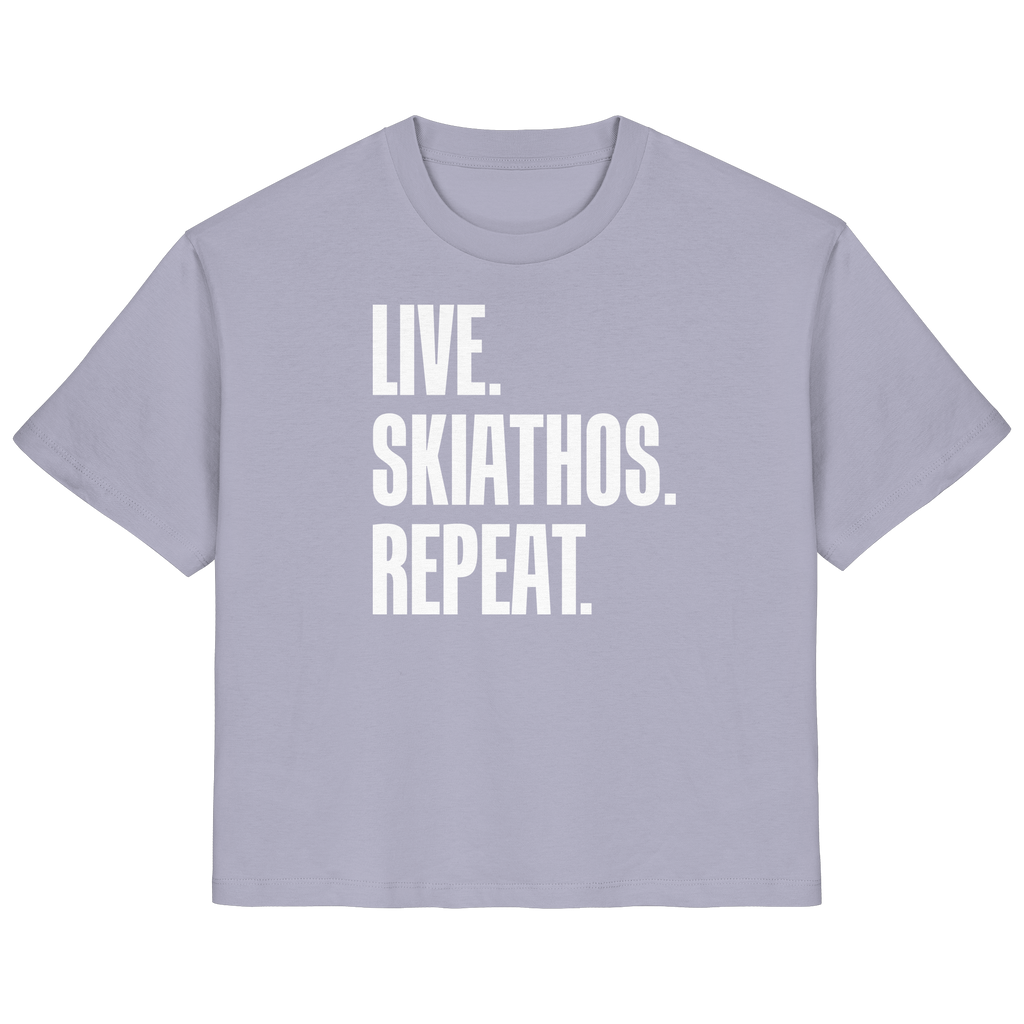 LIVE. SKIATHOS. REPEAT. - Ladies Organic Shirt