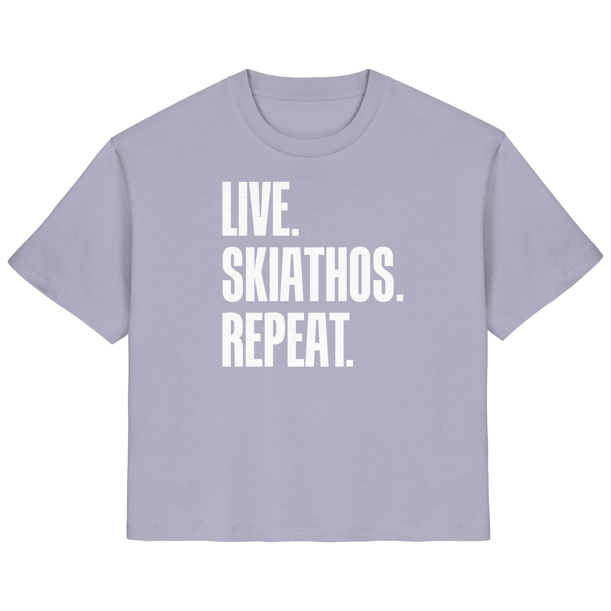 LIVE. SKIATHOS. REPEAT. - Ladies Organic Shirt