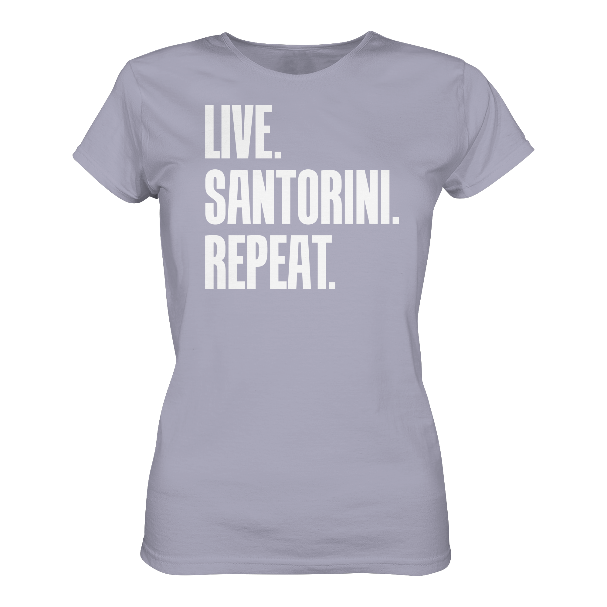 LIVE. SANTORINI. REPEAT. - Ladies Organic Shirt