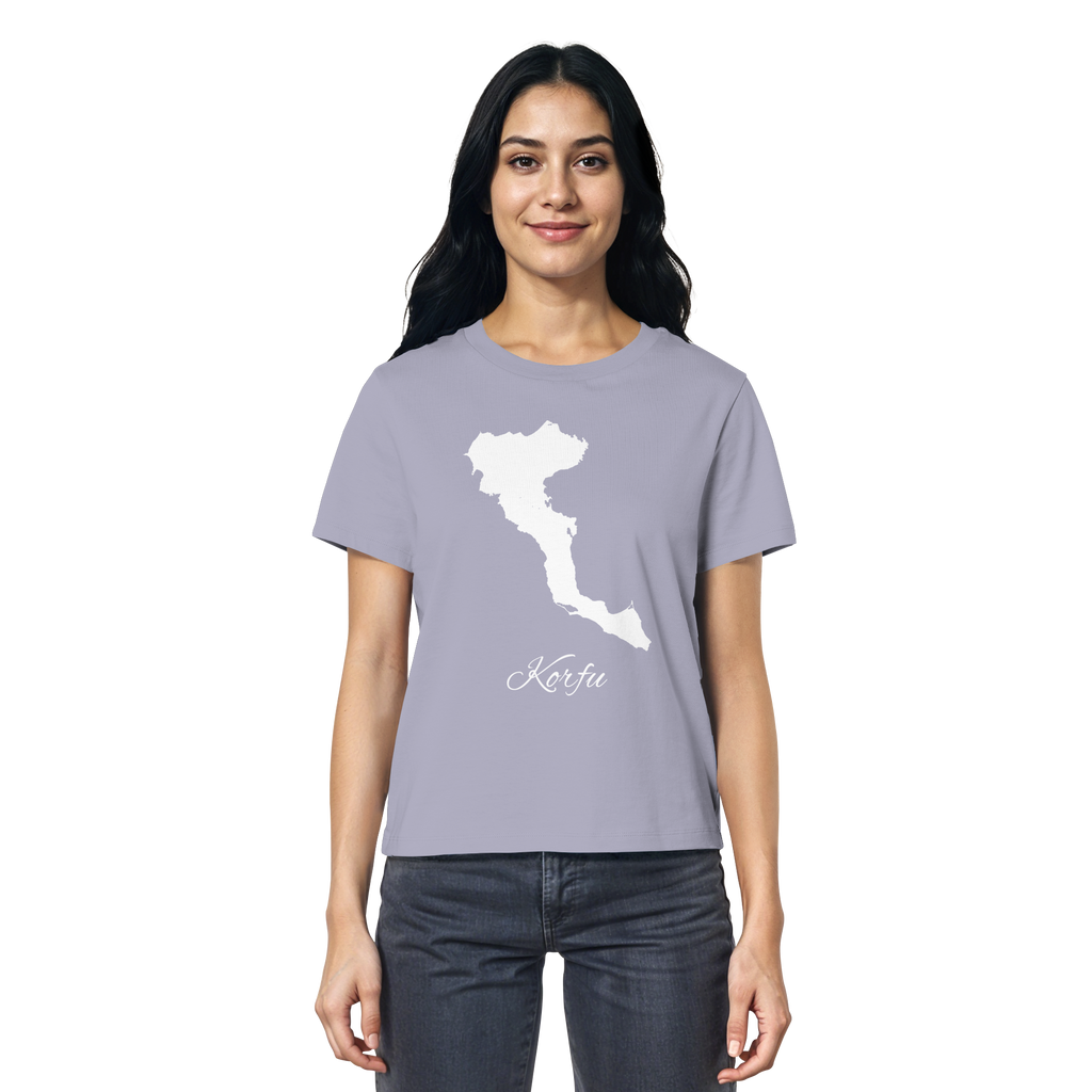 Korfu Silhouette Griechenland - Ladies Organic Shirt