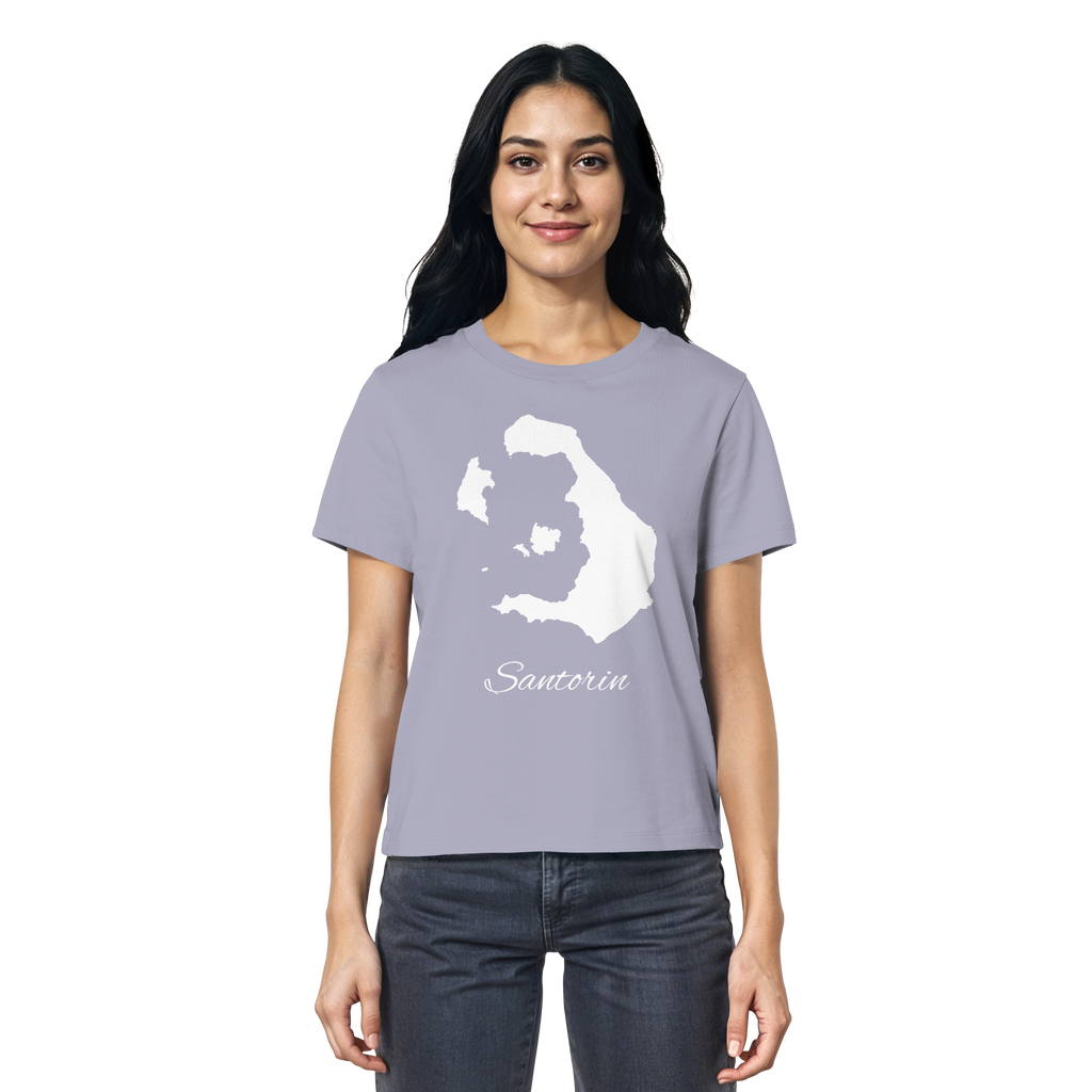 Santorin Silhouette Griechenland - Ladies Organic Shirt