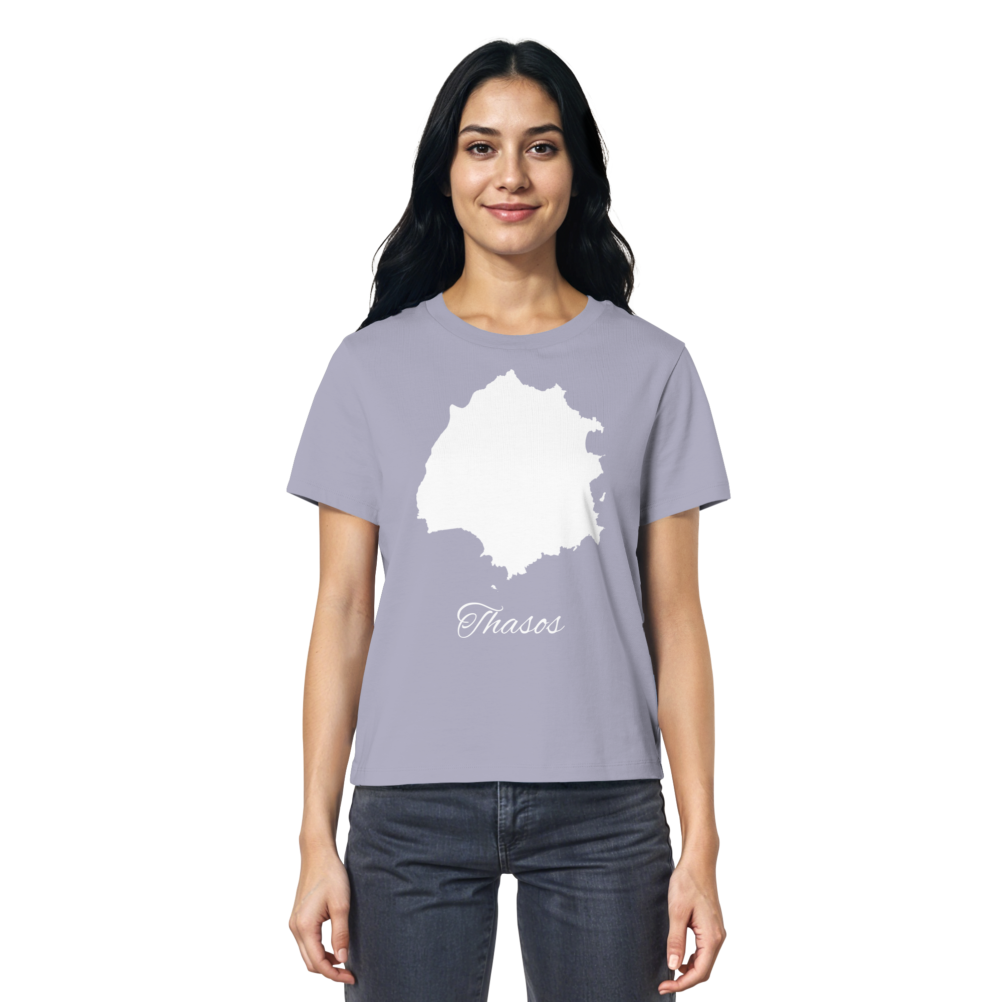 Thasos Silhouette Griechenland - Ladies Organic Shirt