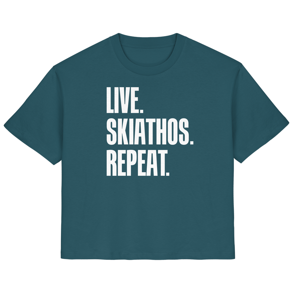 LIVE. SKIATHOS. REPEAT. - Ladies Organic Shirt