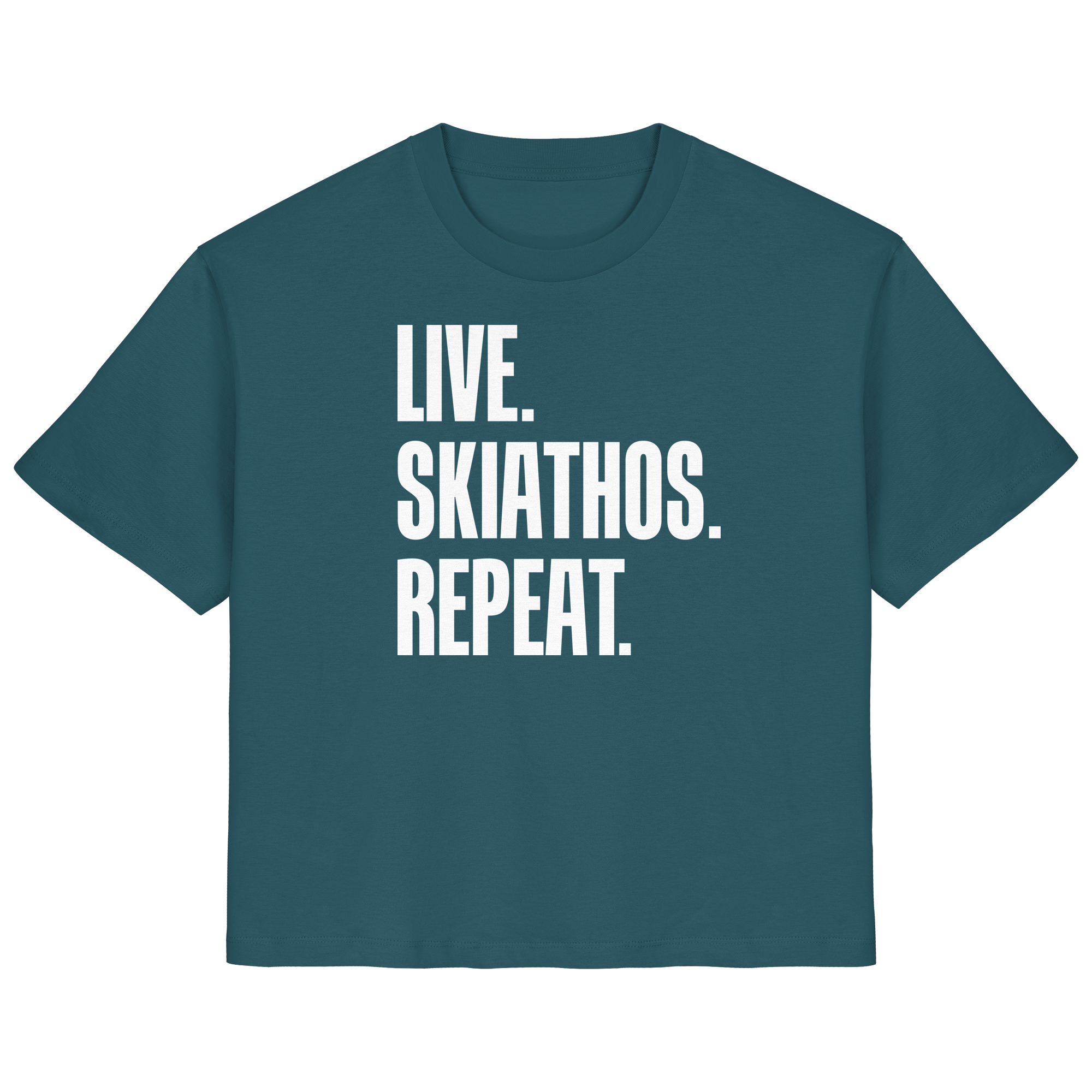 LIVE. SKIATHOS. REPEAT. - Ladies Organic Shirt