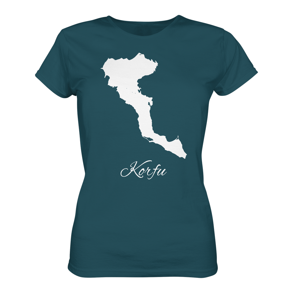 Korfu Silhouette Griechenland - Ladies Organic Shirt