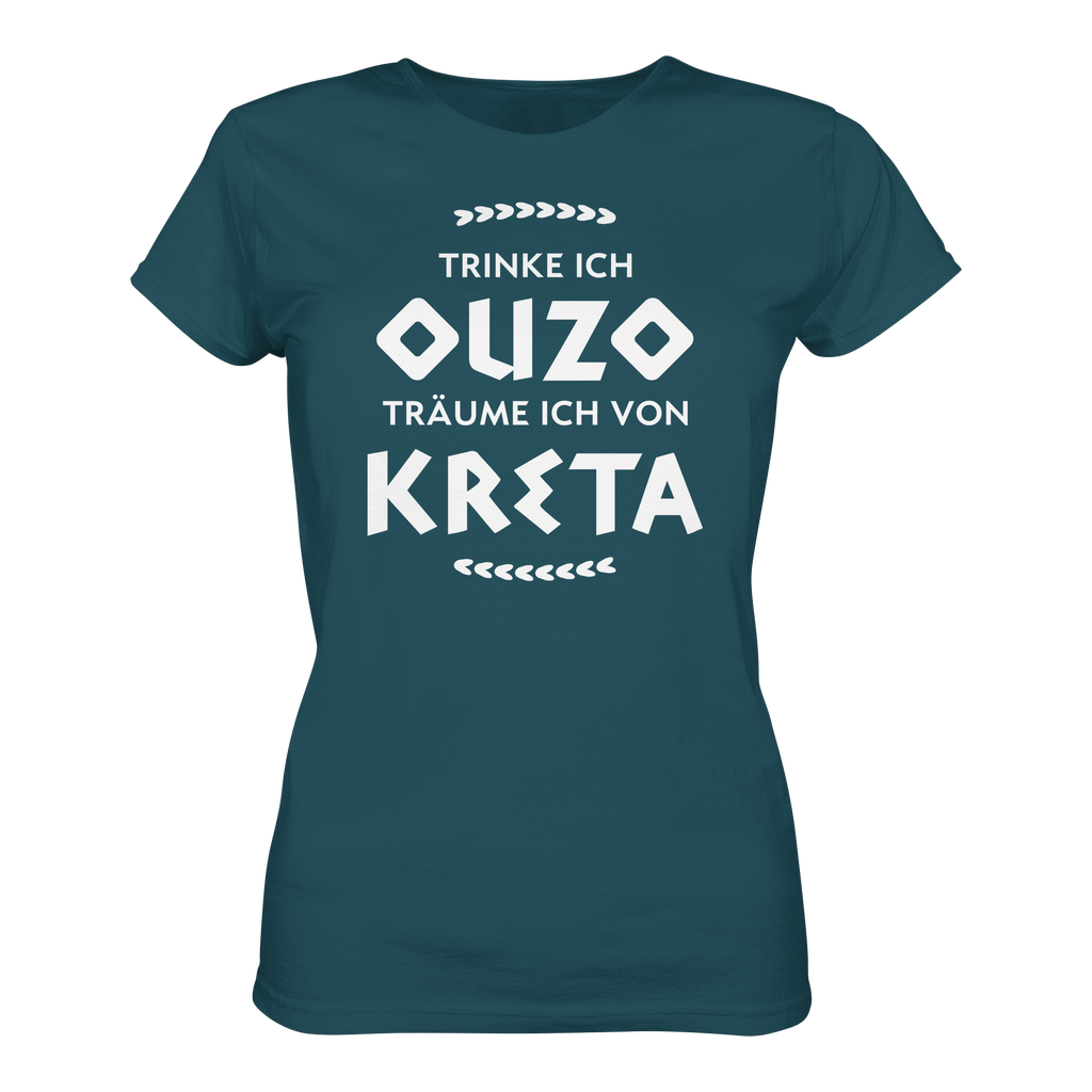 Trinke ich Raki träume ich von Kreta - Ladies Organic Shirt
